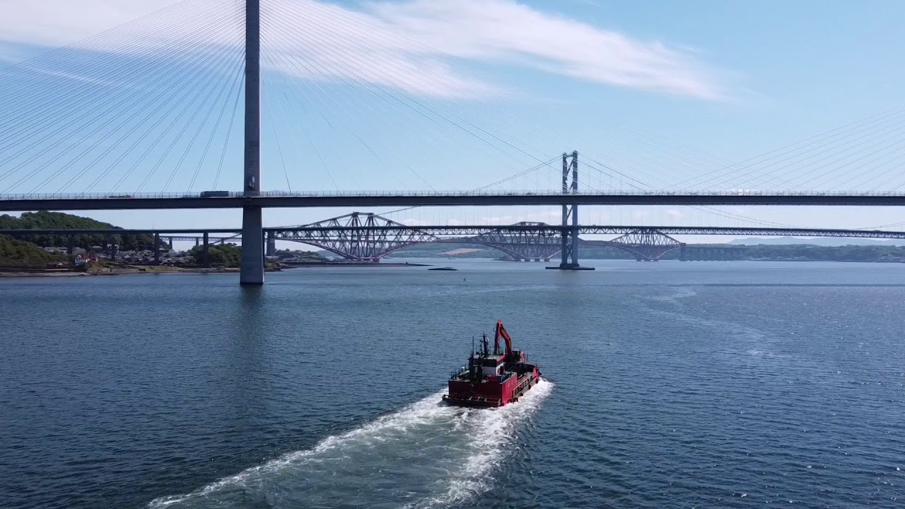 Firth of Forth - Barge [ Drone Footage ]