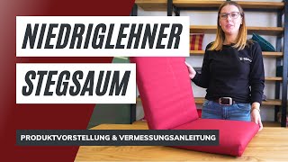 Niedriglehner-Auflage Nach Maß Mit Stegsaum - Produktvorstellung Vermessungsanleitung
