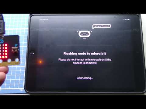 iPadとマイクロビットを無線で接続してみます。（動作が不安定で転送速度も激遅なので、おすすめはしません）