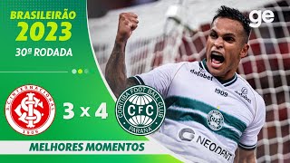 Thumbnail for INTERNACIONAL 3 X 4 CORITIBA | MELHORES MOMENTOS | 30ª RODADA BRASILEIRÃO 2023 | ge.globo