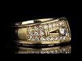 Dior diamond yellow gold band ring opulent jewelers