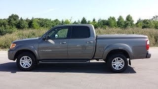 One owner local trade 2004 toyota tundra double cab limited 4x2 with
the 4.7 iforce v-8, phanton grey pearl metallic tan leather seating,
heated seats, ...