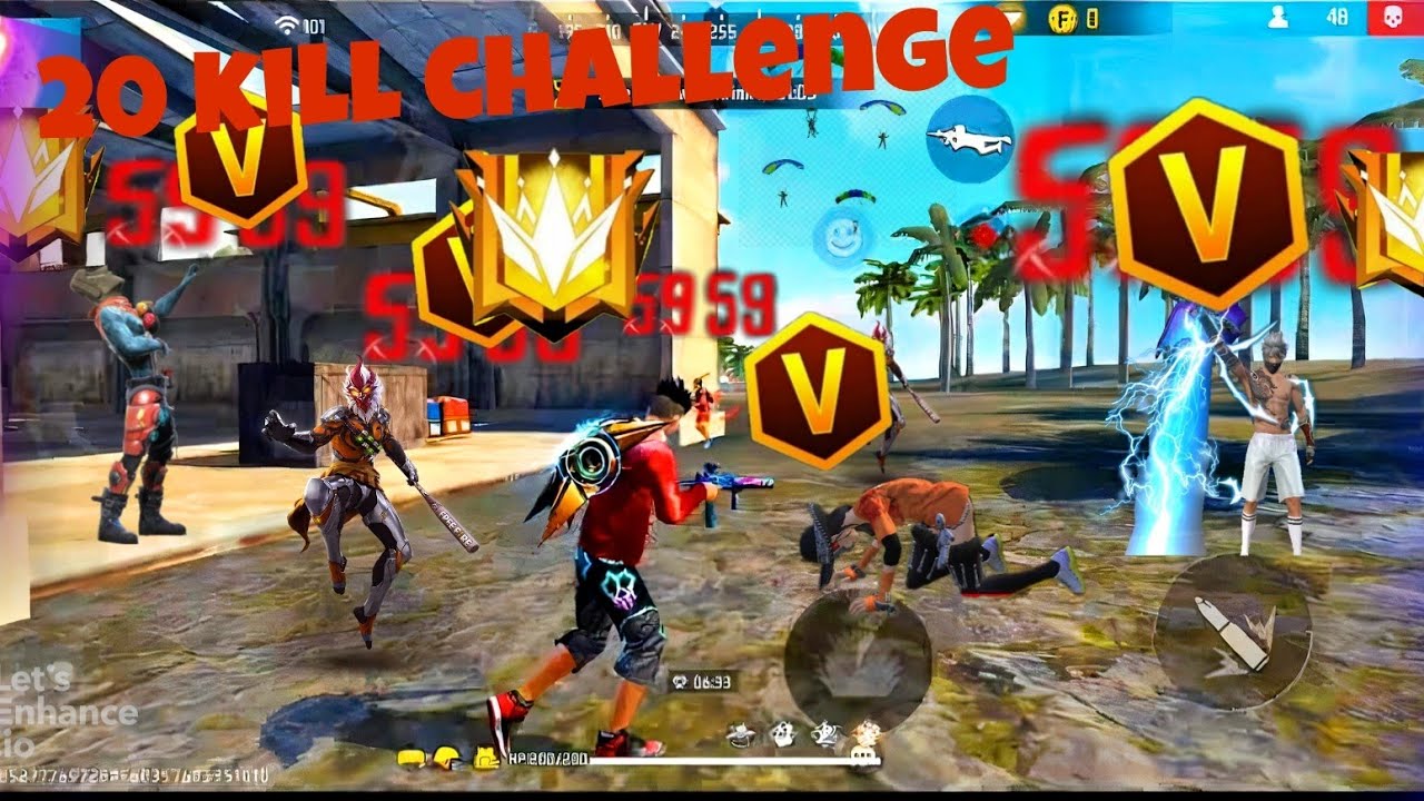 20 kill challange br ranked match garena free fire suscribe - YouTube