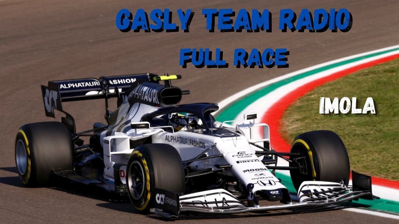 Pierre Gasly Team Radio Full Race 2020 Imola GP Unheard F1 Team
