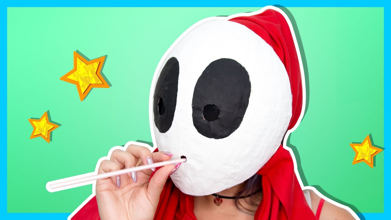 HOW TO BE SHY GUY! - Paper Mario: Color Splash - Shy Guy Mask DIY - YouTube