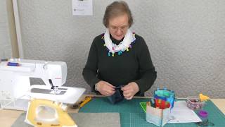 2 1/2" strips projects - Project 10 - Small Square Drawstring Bag
