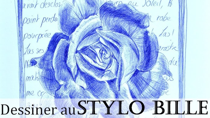 Dessin stylo Bic bleu - Christophe Corbillon