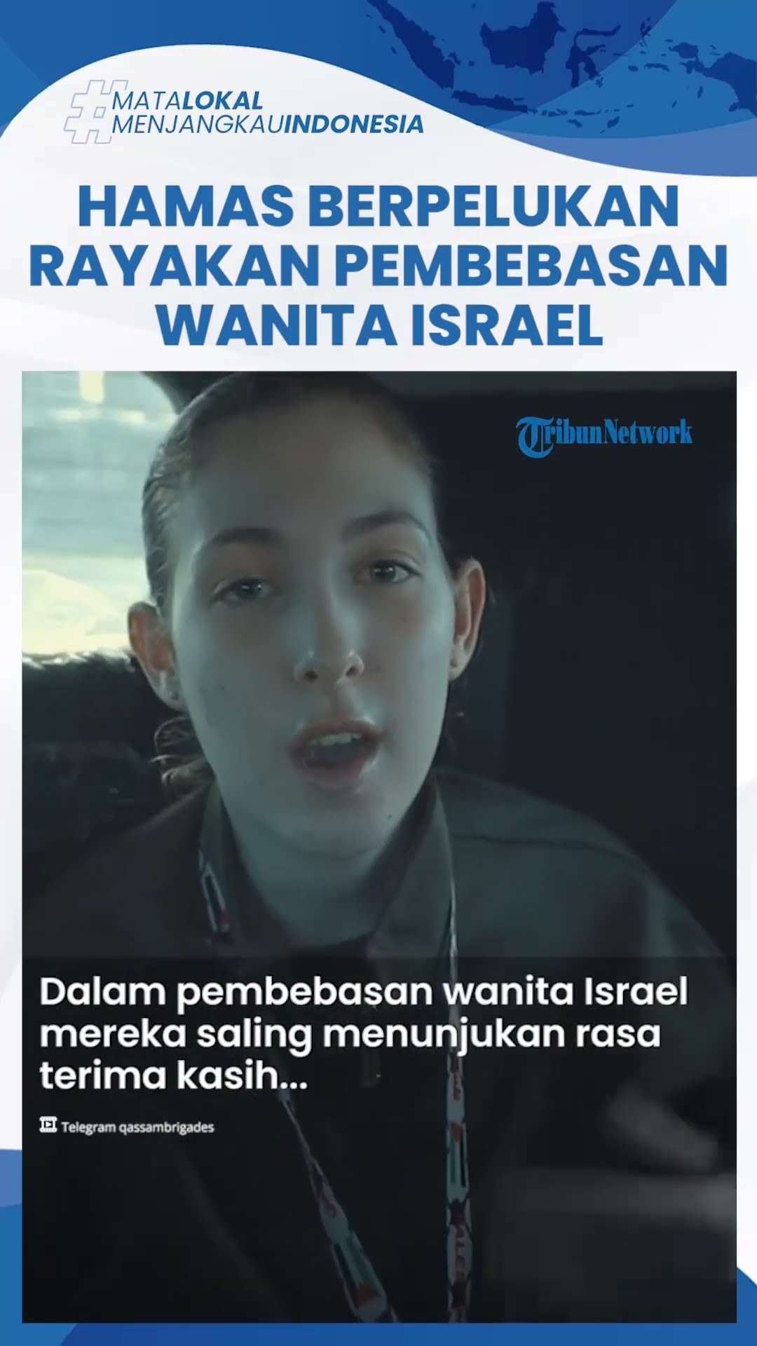 Momen Hamas dan Warga Palestina Ikut Gembira Rayakan Pembebasan Wanita Israel, Saling Berpelukan
