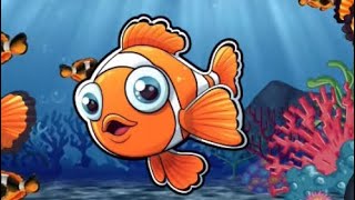Down in the deep blue sea sing-a-long song with lyrics music and animation for kids toddlers babies