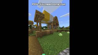 you want more iron ? 😂 | #minecraft #minecraftmemes #shorts #bedrockedition #shadow
