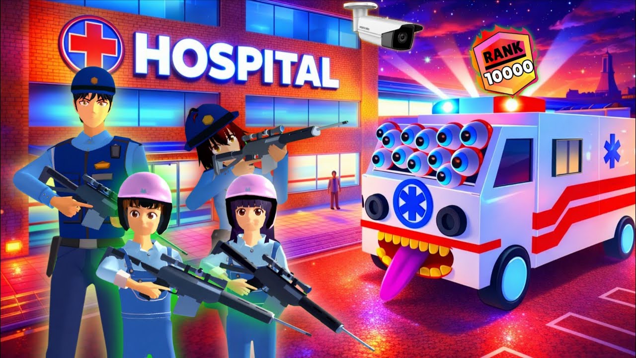 Yuta mio melawan monster mobil ambulance