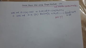 Chemistry problem solving video,Acid & Base mixture & PH,Ionic equilibrium,Mr.Pappu Bhowmick