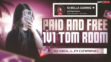 BGMI LIVE CUSTOM ROOM | LIVE TDM 1V1 | PUBG TDM LIVE 1V1 | PAID MATCH #bgmi #pubg #custom