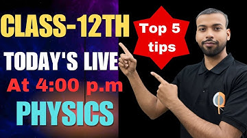 TOP 5 TIPS FOR PHYSICS EXAM 20205// RANA SIR// CBSE// JAC #live #LIVEPHYSICS