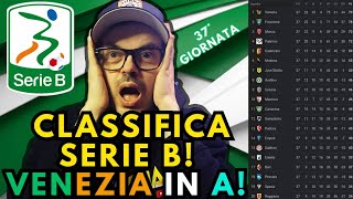 CLASSIFICA SERIE B || VENEZIA IN SERIE A | FROSINONE QUASI, MONZA 😭 PALERMO 👍 SAMPDORIA e MANTOVA ⏫