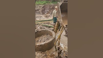 Máy xúc đóng cọc tre #damnam #construction #xaydung #xuhuong