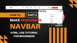 how to make responsive navbar in html css part-2 in hindi step-by-step guide #codingtutorial