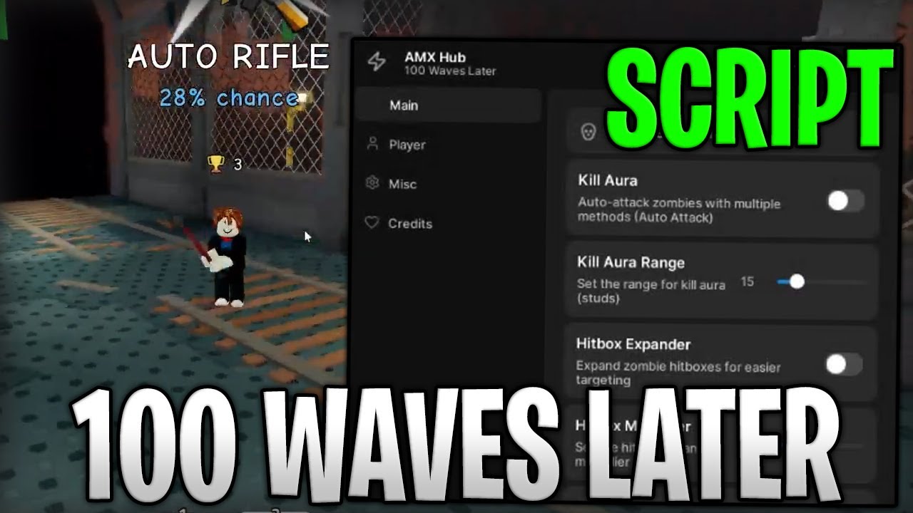 UPDATE 100 Waves Later BEST Script Kill Aura God Mode Roblox 2026 