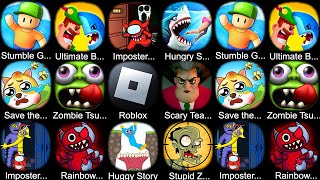 Stumble Guys,Ultimate Bowmaster,Imposter in Garten,Hungry Shark,Save the Doge,Zombies Tsunami screenshot 3