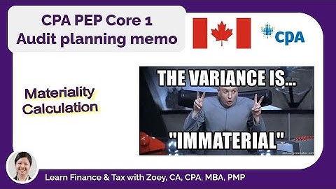 CPA PEP - Core 1 - Audit planning memo - Materiality