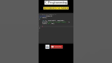 C Programming| Reversed Number | #cprogramming  #programming  #coding  #shorts