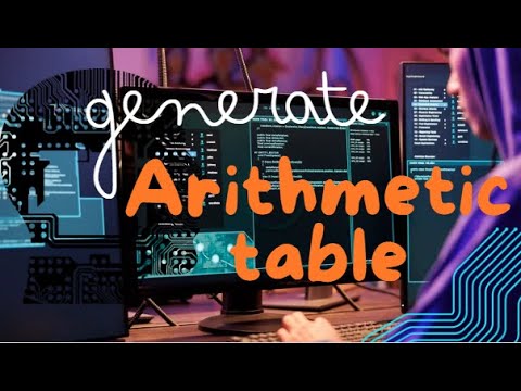 Generate Arithmetic table of any number using Java