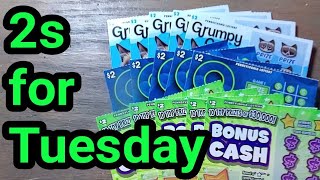 2s for Tuesday. Grumpy Nines Bonus. Lottery scratch tickets screenshot 4