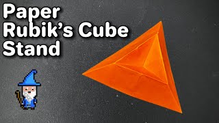 How To Fold An Origami Rubiks Cube Stand