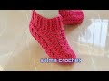 جديد وحصري جوارب كروشيه نسائية بغرزة الضفيرة لأيا مقاس خطوة بخطوة  crochet Slipper for women