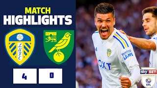 Leeds United vs Norwich City (4-0) Highlights | EFL Championship play-off semi-final 2024