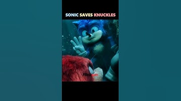 Sonic Saves Knuckles ⚡💥 | Sonic The Hedgehog | Sonic 2 #shorts #sonic