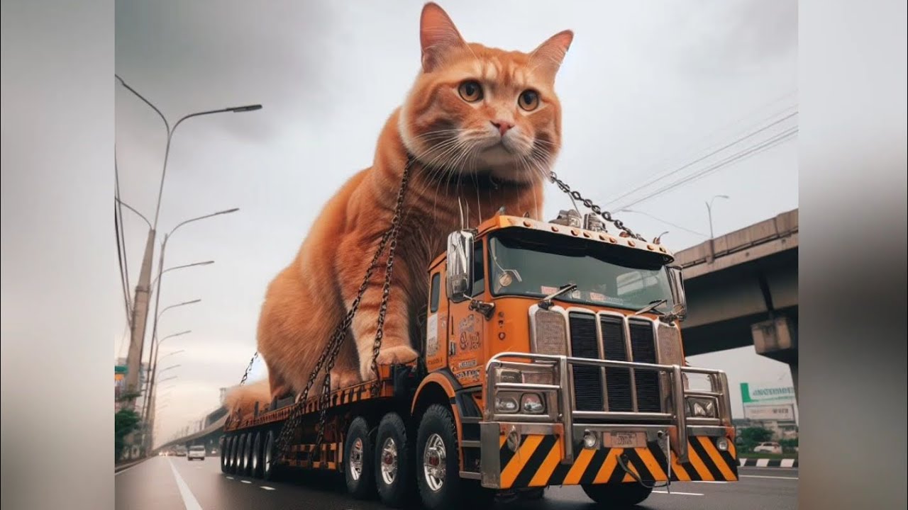 Cute Kitten turned into a giant cat 😿 - YouTube