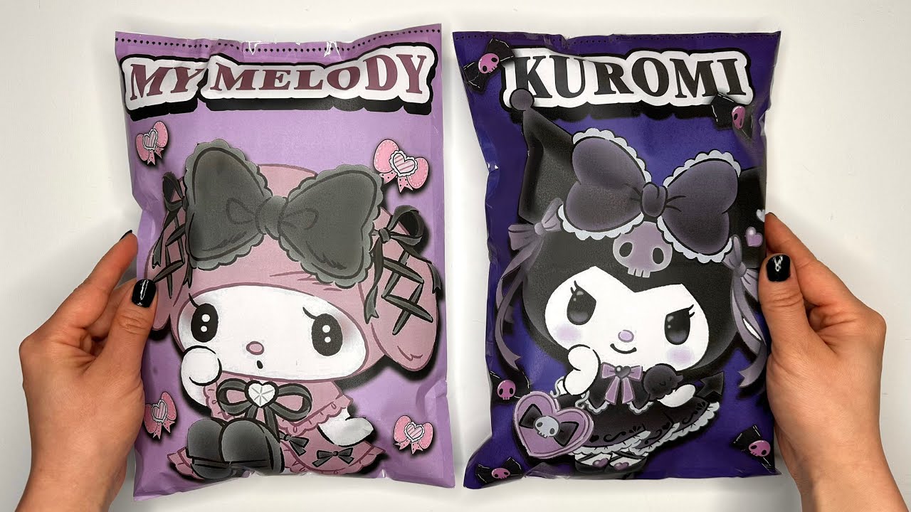 KUROMI and MELODY Blind Bags 🎀 ASMR  🎀 sanrio blind bag paper | Paper sanrio