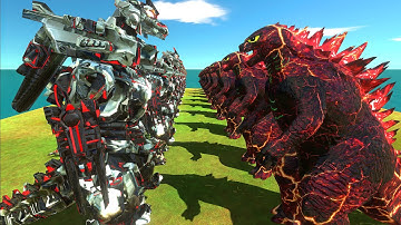 EVOLUTION of Red Thunder GODZILLA 2014 Size Comparison VS MECHAGODZILLA KIRYU Size Comparison - ARBS