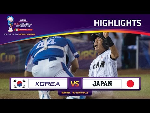 Highlights: No. 3 Korea v No. 1 Japan - Super Round - U-23 Baseball World Cup 2016