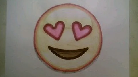 how to draw the Smiling Face Emoji With Heart Shaped Eyes Easy Tutorial For Beginners Smiling Face