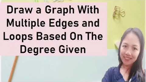 Network In Graph Theory:Draw a Graph with Multiple Edges and Loops Based On the Degree Given