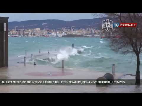 ALLERTA METEO: PIOGGE INTENSE E CROLLO DELLE TEMPERATURE, PRIMA NEVE SUI MONTI | 11/09/2024