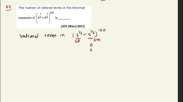The number of rational terms in the binomial expansion of (4^1/4 +5^1/6) ^120 is