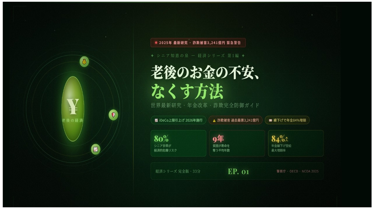 シニア知恵の泉Senior Fountain of Wisdom / Economy / Finance