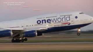 Oneworld BA 747 roaring off to heathrow from YVR