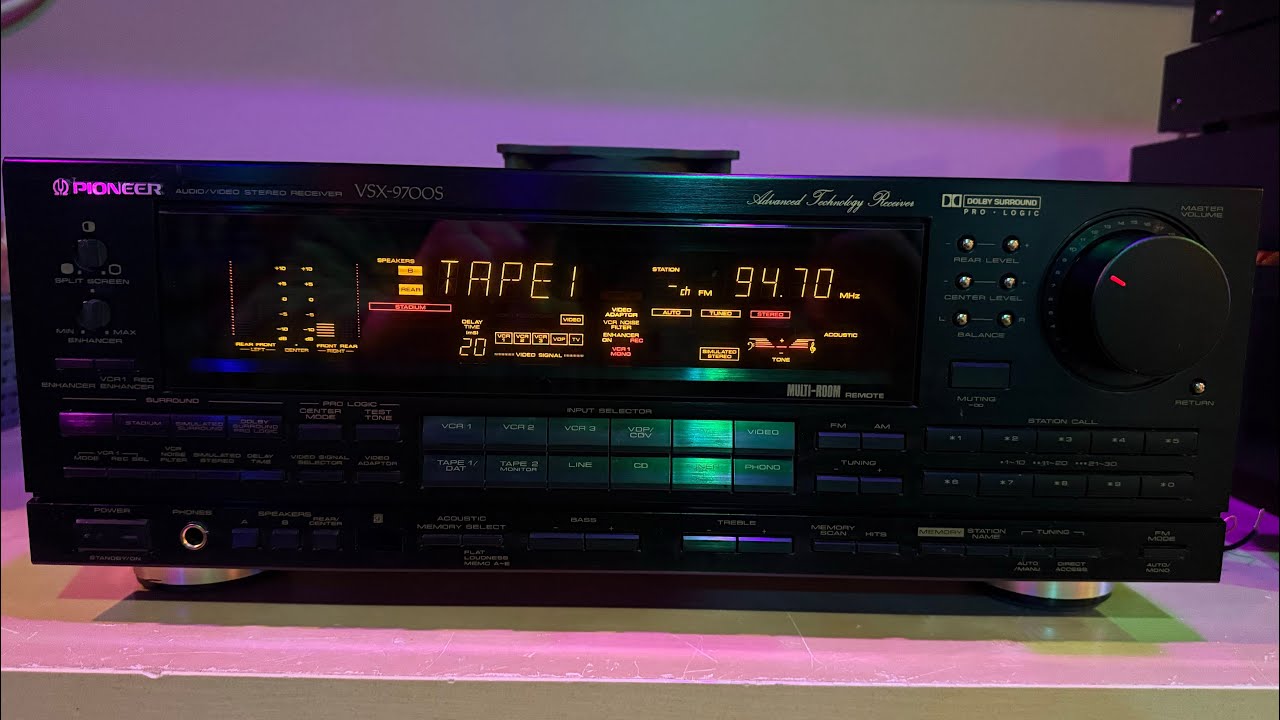 Pioneer VSX-9700S, 125WPC, 1989. - YouTube