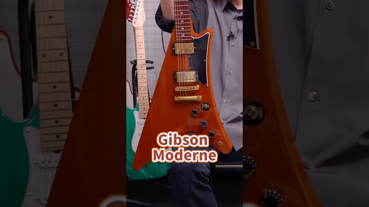 What does the legendary, uniquely shaped guitar, the Gibson