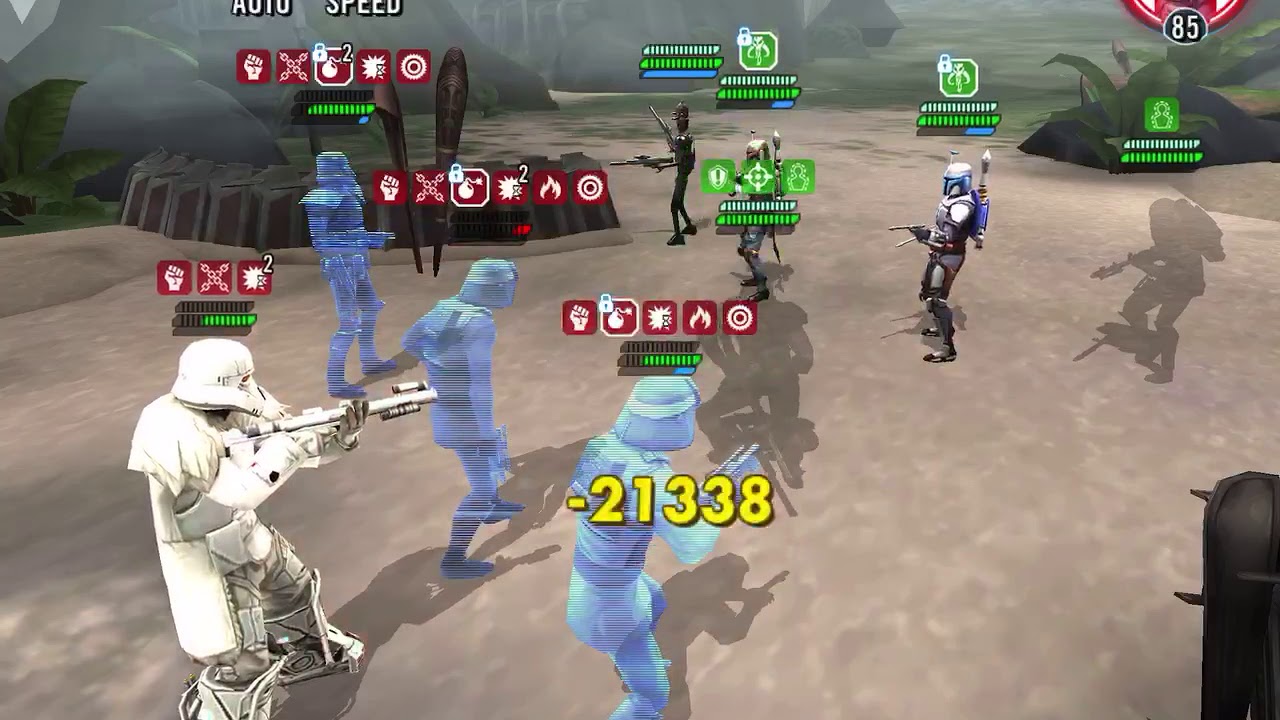 SWGoH Cara Dune Ahnaldt101 Test vs. Troopers YouTube