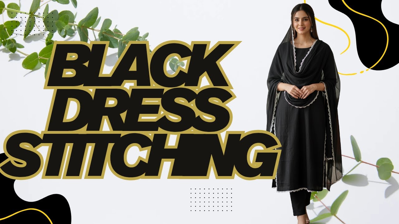 How to Make a Gorgeous Black Dress with Lace | Simple Dress Cutting and  Stitching Tutorial