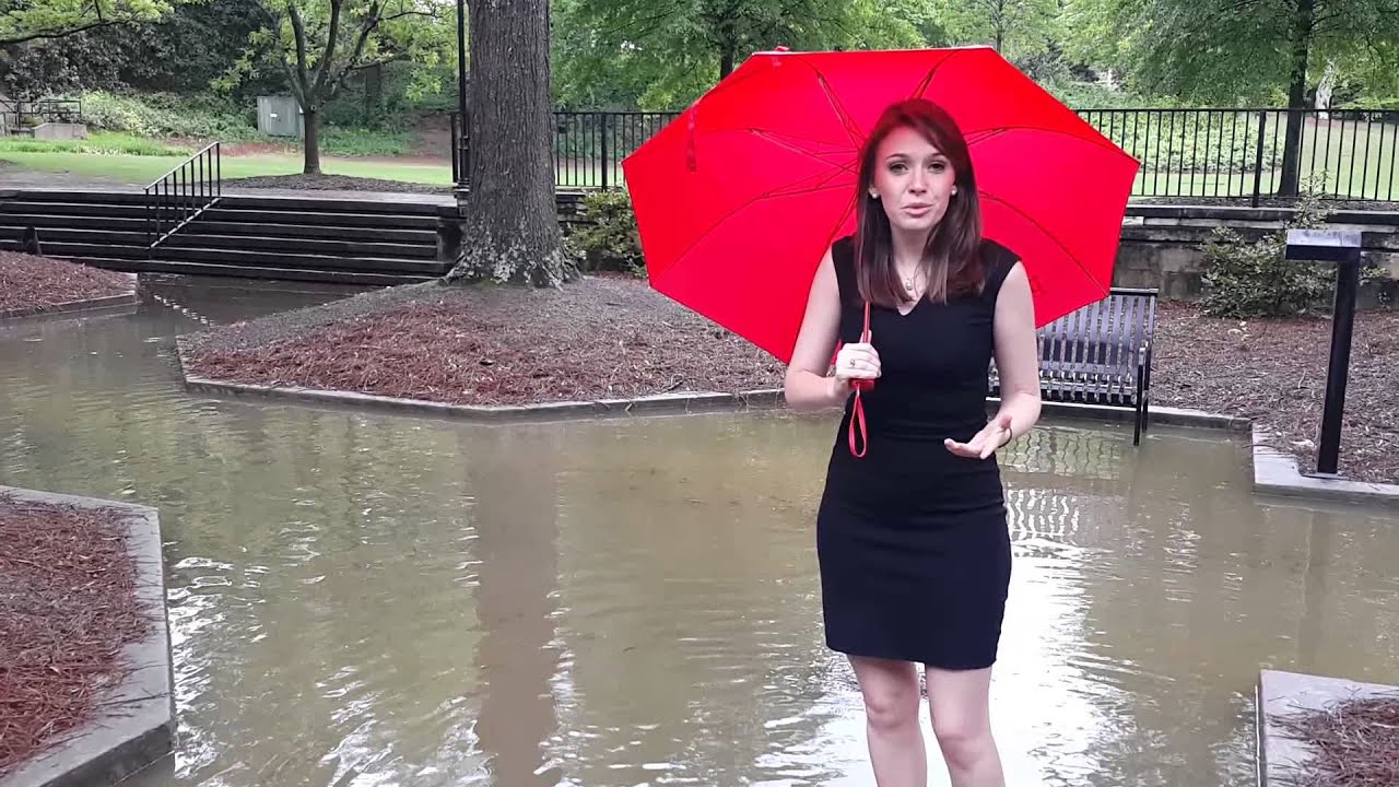 Molly McCollum shows you the pools of water on campus.