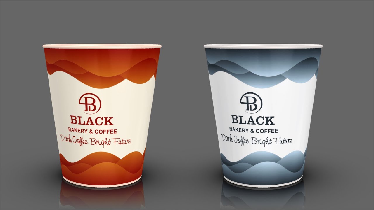 Paper Cup Sleeve Design - Coffee Cup Design in CorelDraw - YouTube