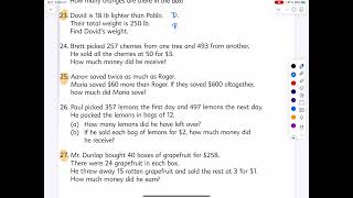 Singapore Math Grade 5 (5A) - Chapter 2 - word problems