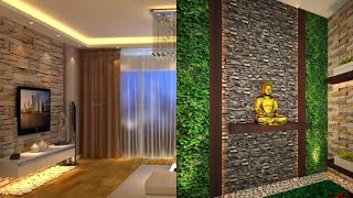 Stone Wall Cladding Living Room Wall Decor | Natural Stone Wall Tiles Living Room Wall Interior