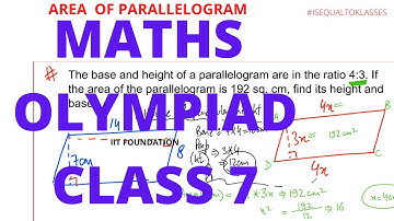 AREA PERIMETER of PARALLELOGRAM  | PRACTICE PROBLEMS | OLYMPIAD , IIT Foundation Series | Class 7